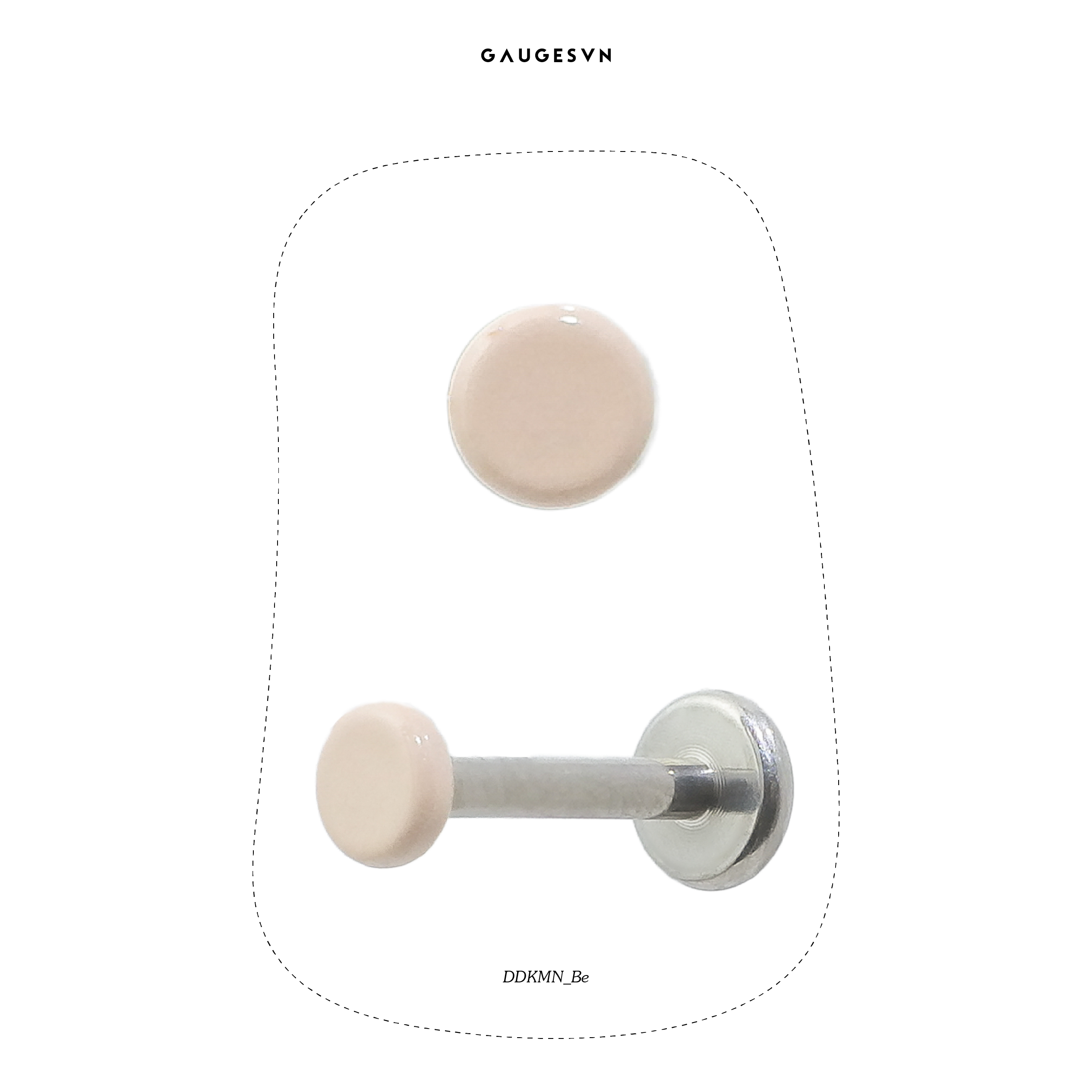 Khuyên TITANIUM mặt màu nude dùng giấu lỗ xỏ