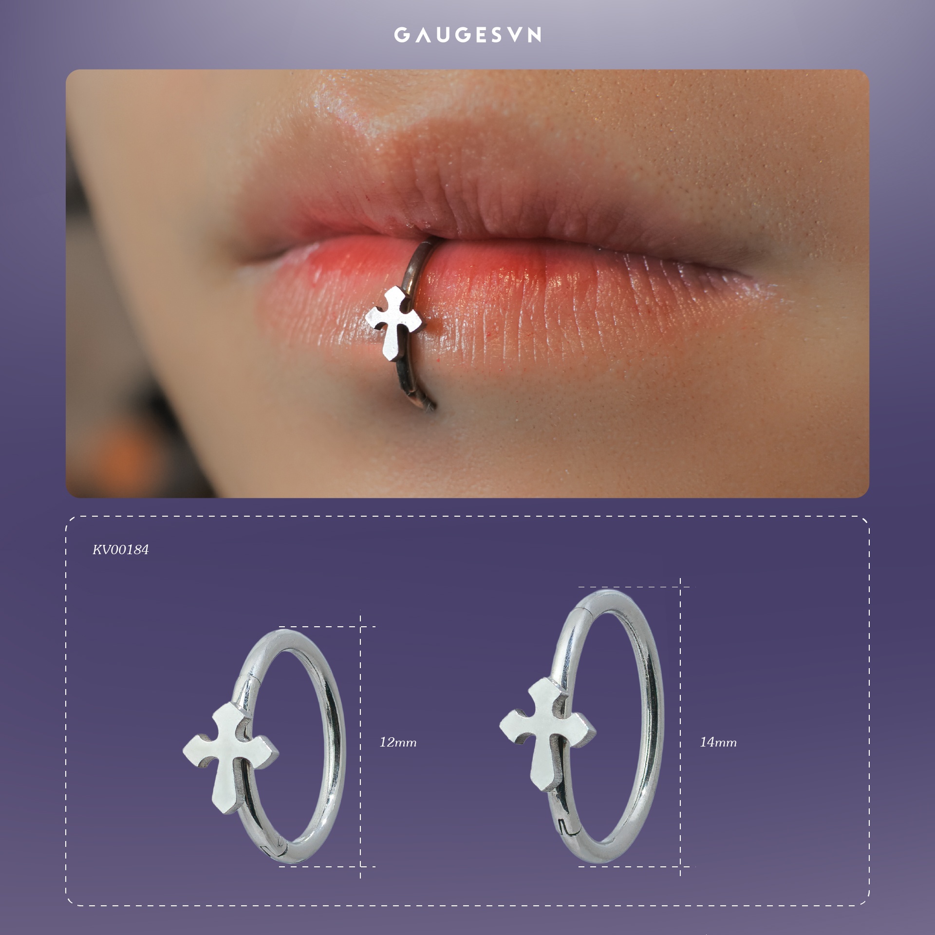 Khuyên tai vòng "Cross Earrings"