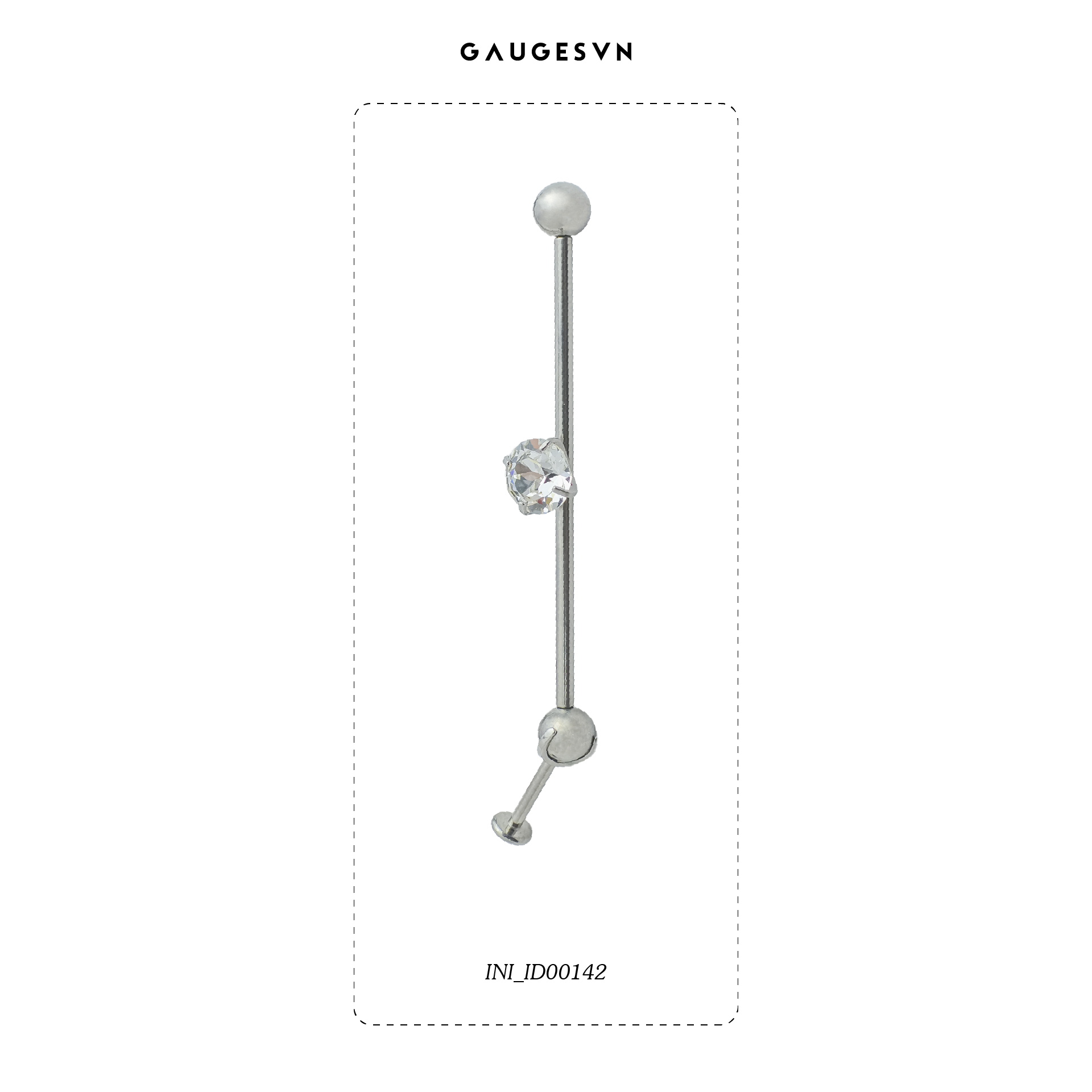 Khuyên TITANIUM Vertical Scaffold Barbell