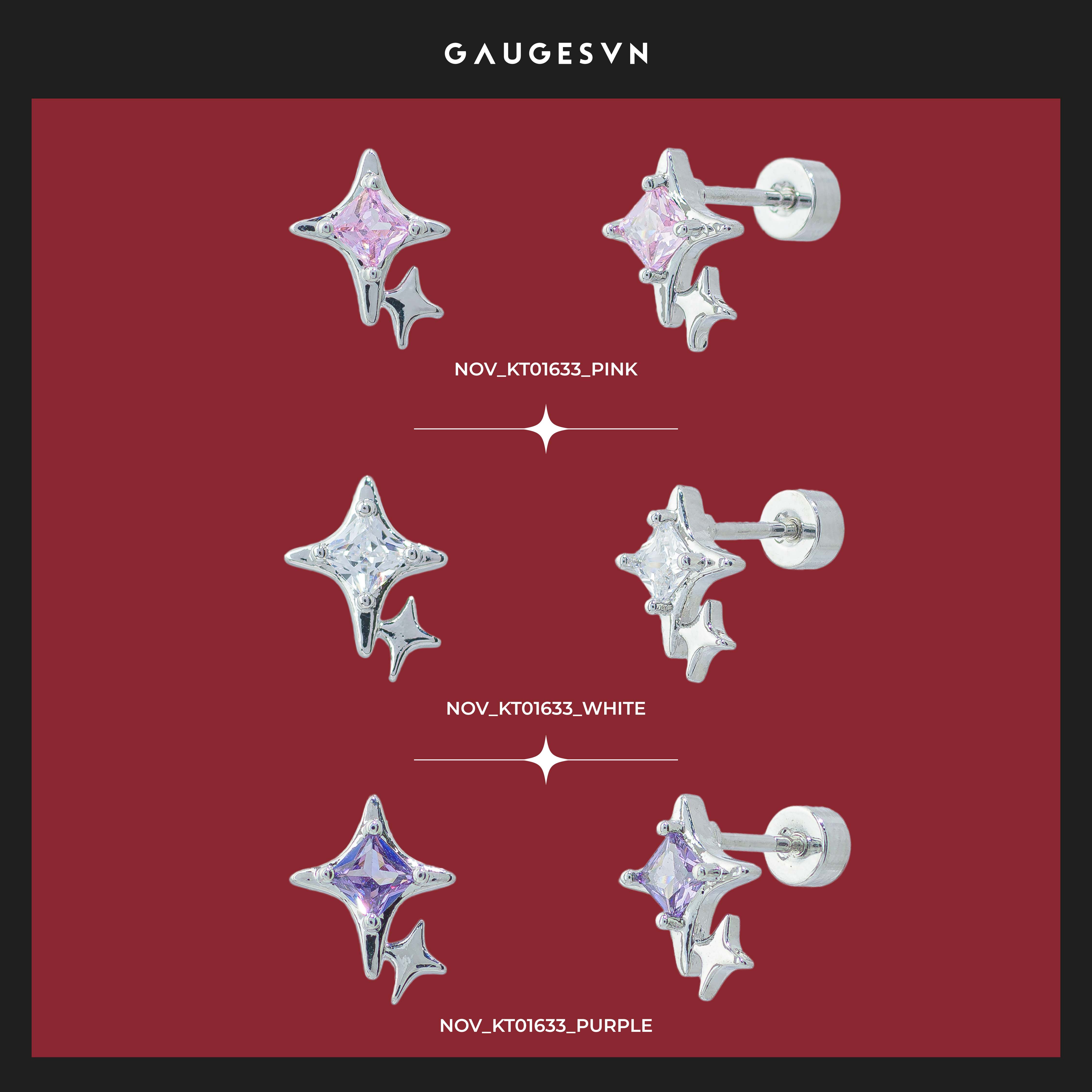 Khuyên tai Twinkle Star 3 màu