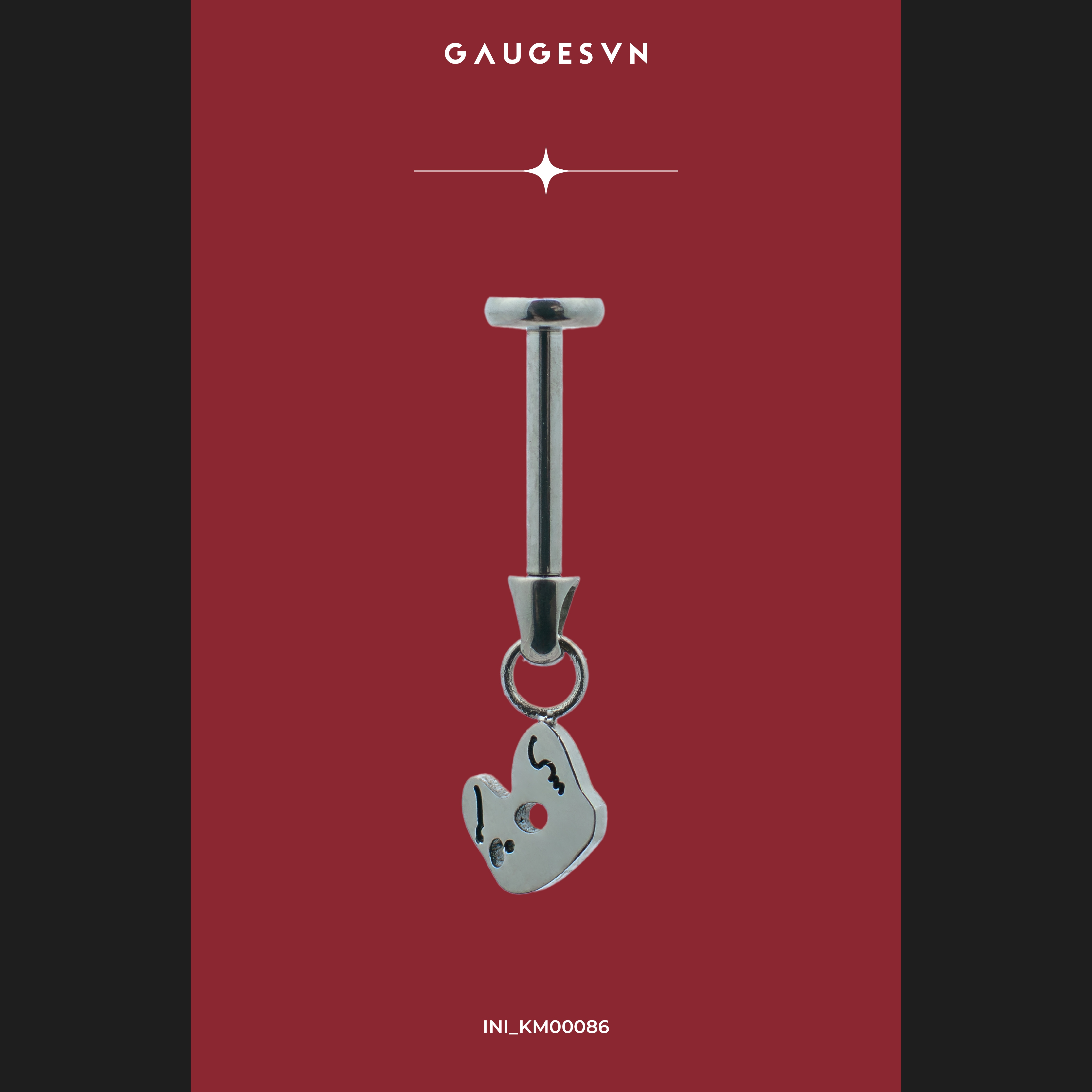 Khuyên TITANIUM Kem ốc quế 3 màu & Mèo cartoon & Trái tim trắng & Hello Kitty