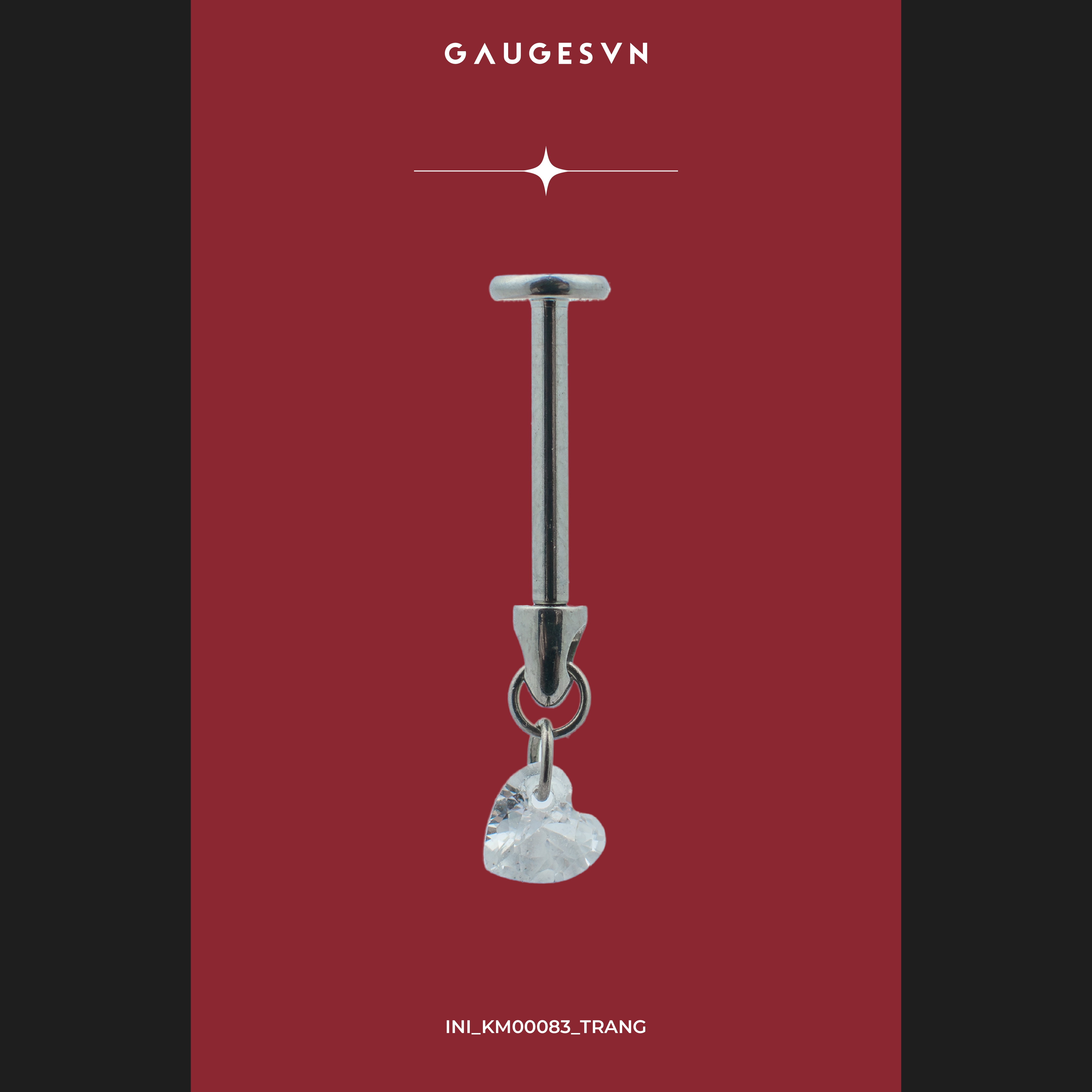 Khuyên TITANIUM Kem ốc quế 3 màu & Mèo cartoon & Trái tim trắng & Hello Kitty