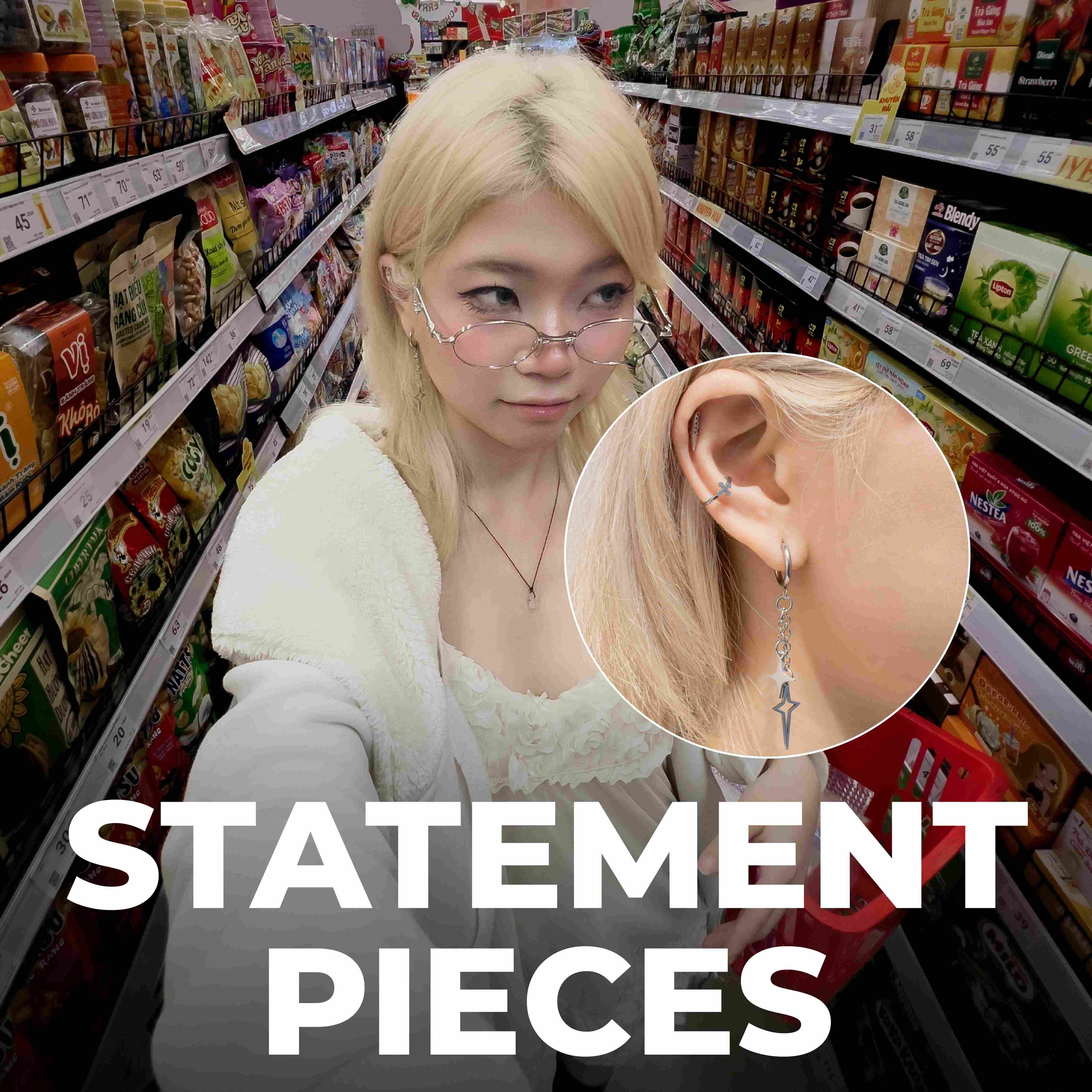 Khuyên tai Vòng fall xích night spike & Vòng đính thánh giá