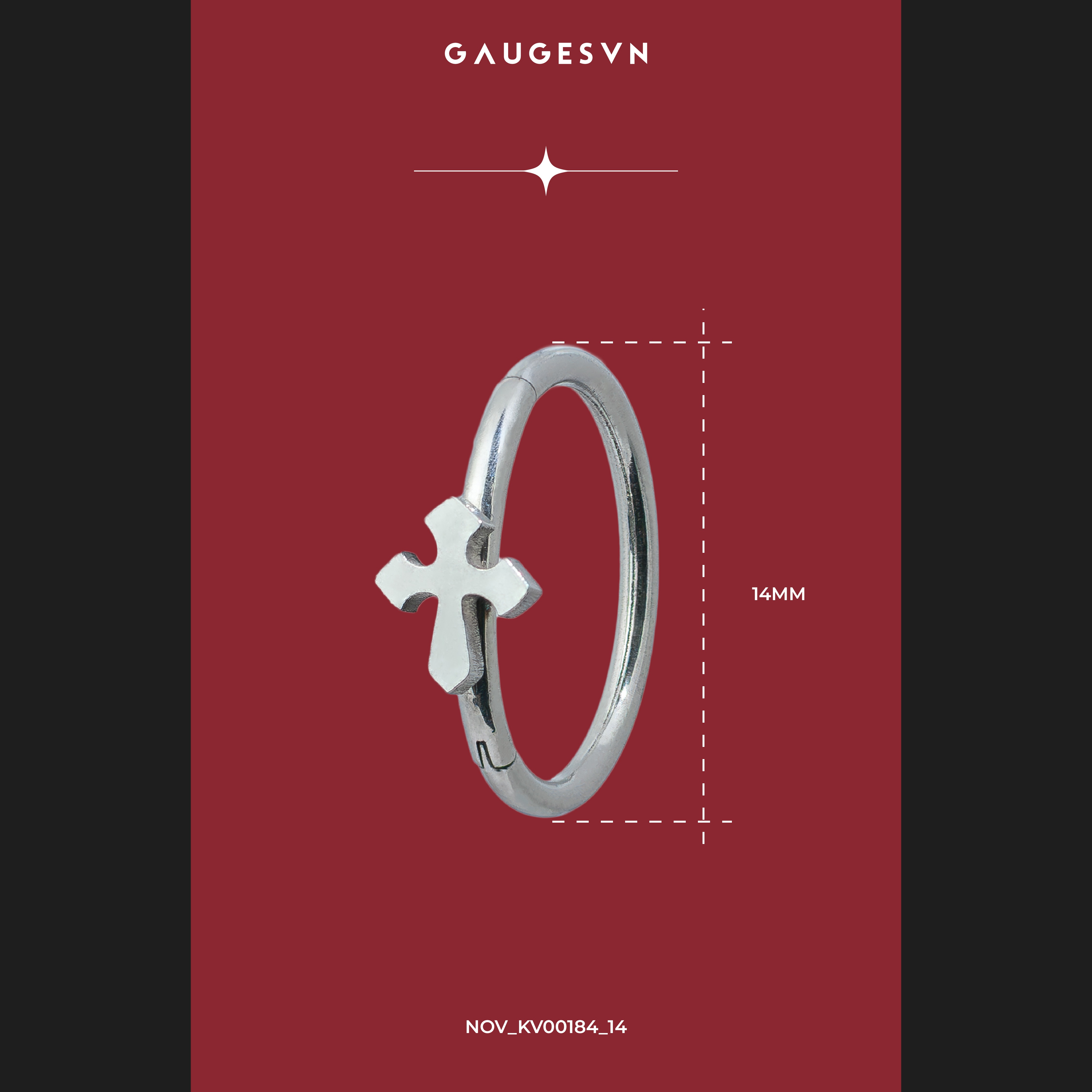 Khuyên tai Vòng fall xích night spike & Vòng đính thánh giá