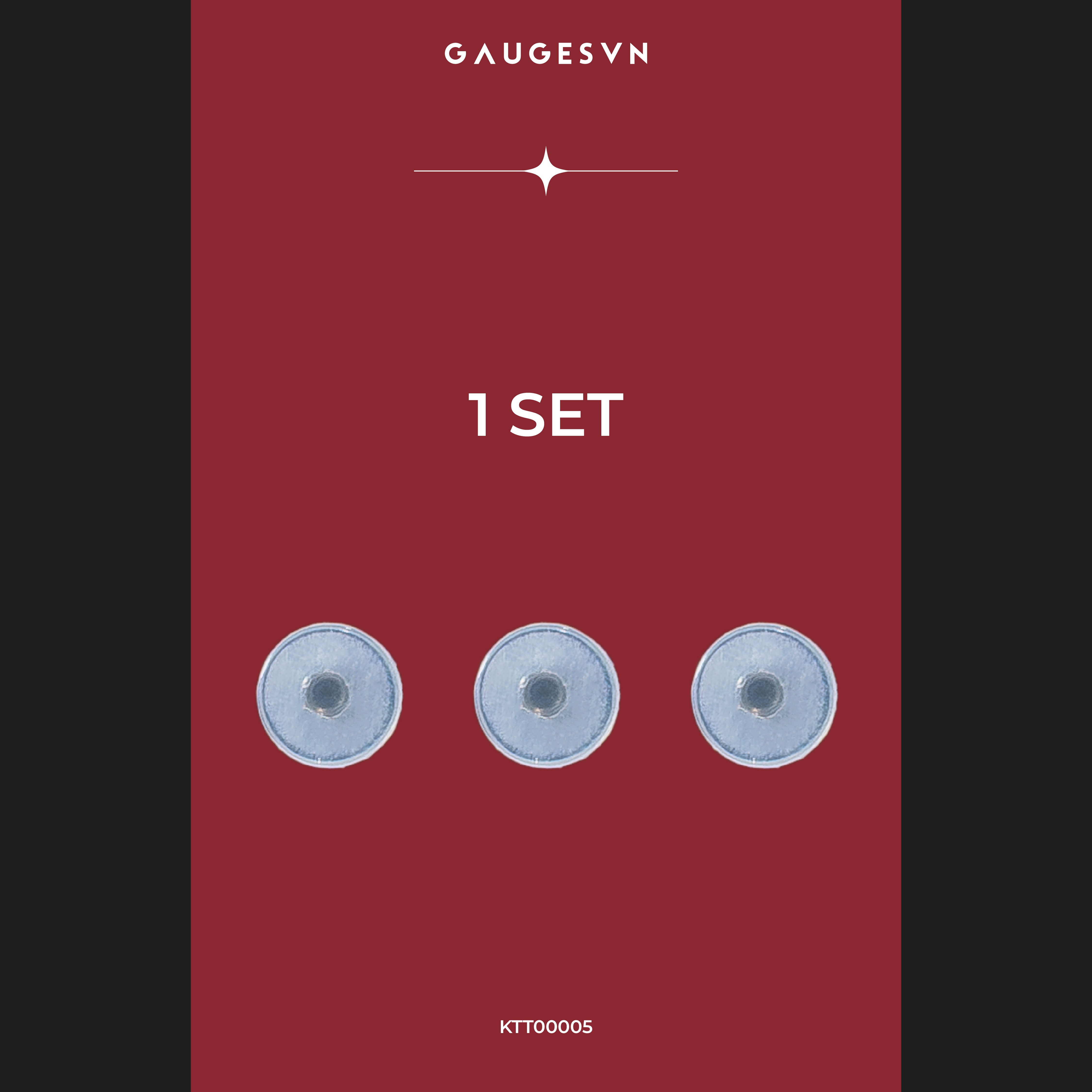 Khuyên TITANIUM mặt silicon trong suốt dùng giấu lỗ