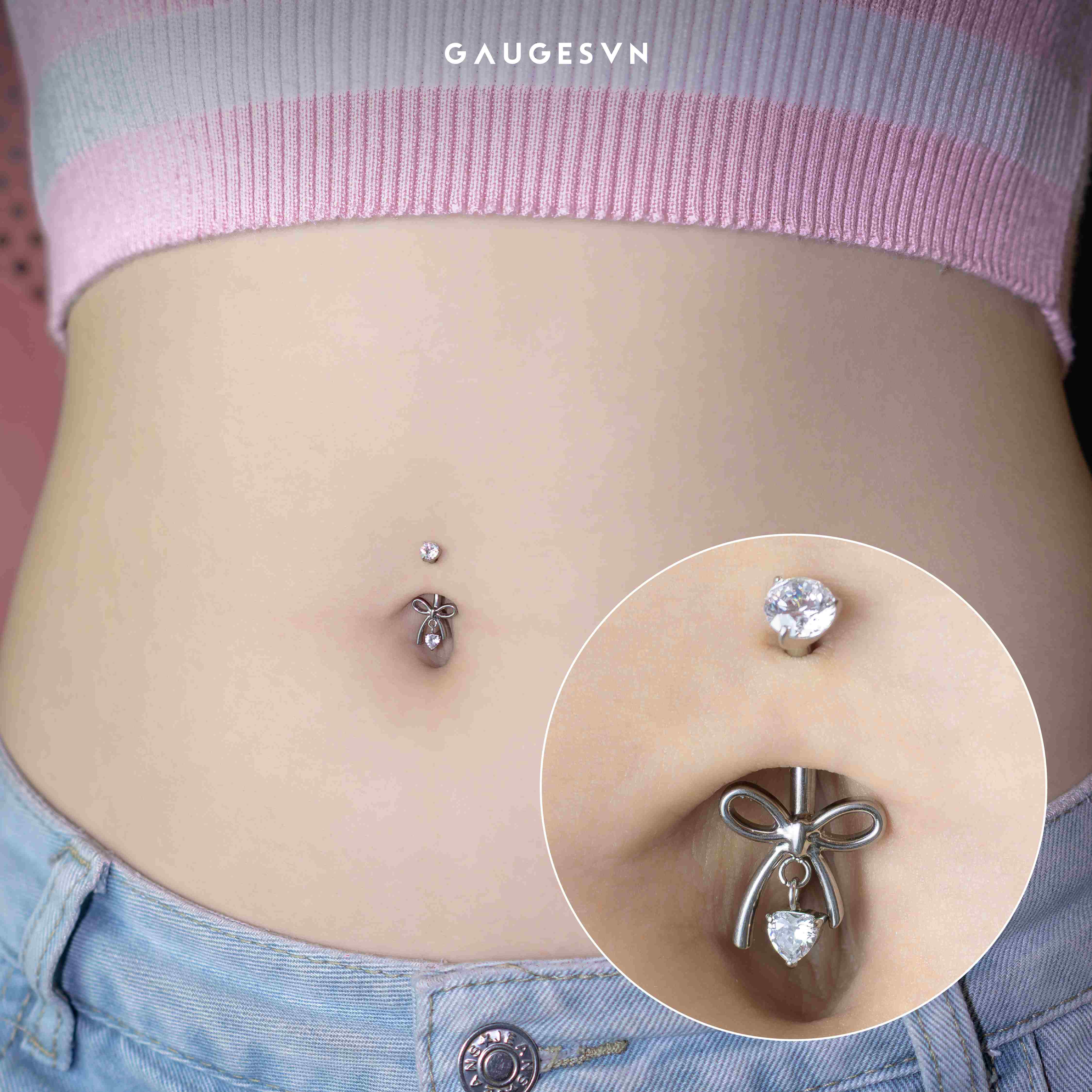 Khuyên rốn SPARKLE IN TITANIUM