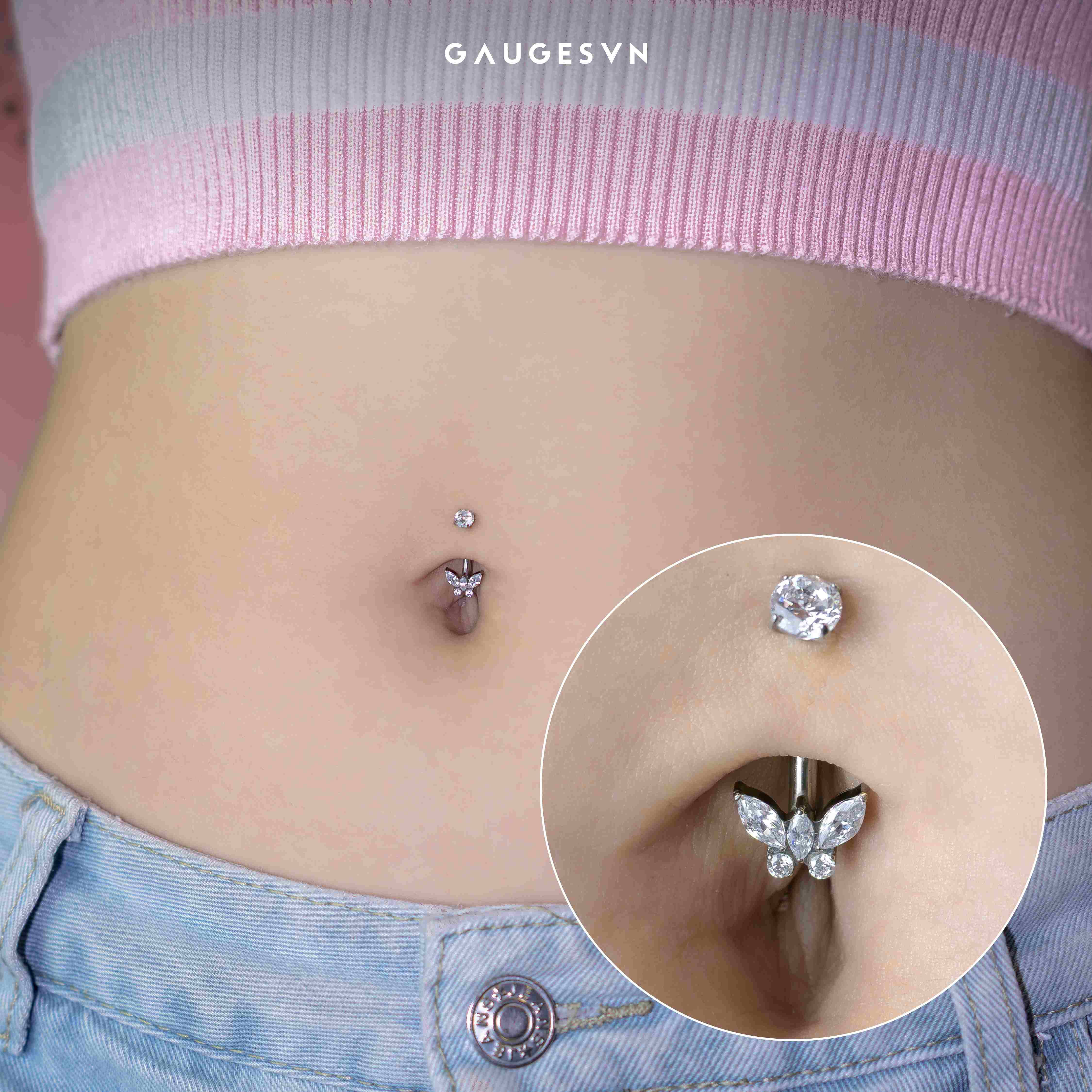 Khuyên rốn SPARKLE IN TITANIUM